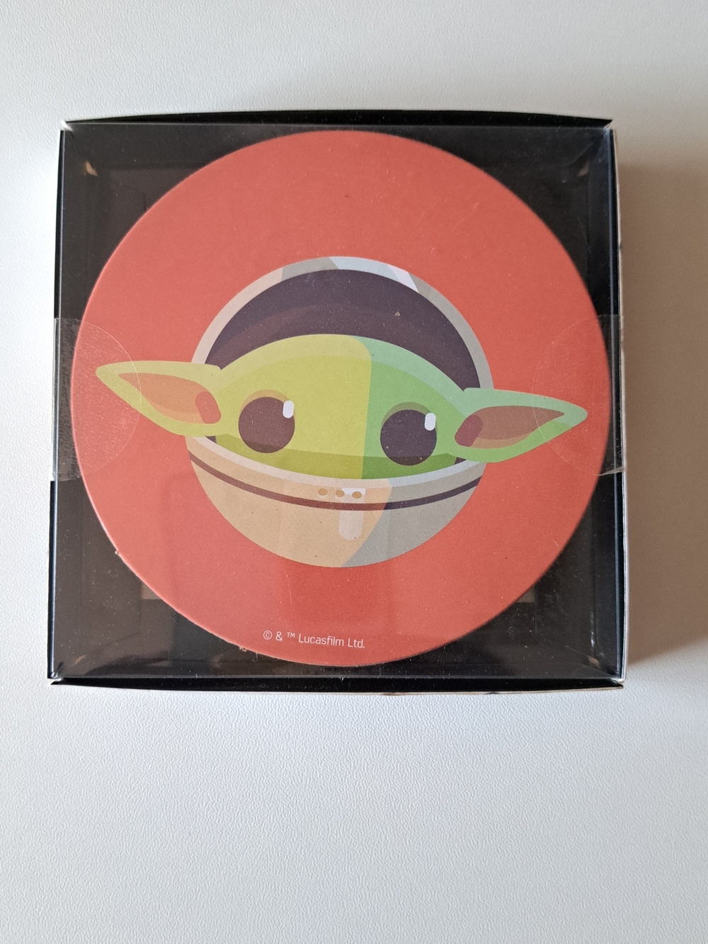 Disney The Child (Grogu) Red Round Coaster